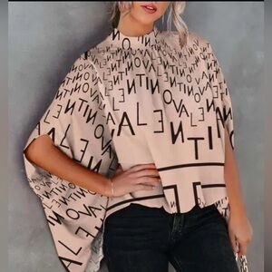 Women’s Short-Sleeve Batwing Designer  Top
